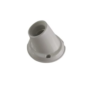 Portalamparas receptaculo curvo 1 pieza marfil  [UM 1u | 96u]