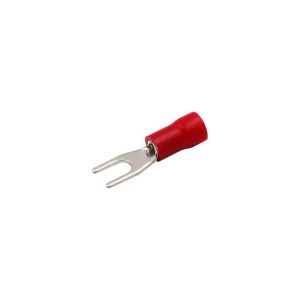 Terminal horquilla 3mm rojo  [UM 1u | 100u]