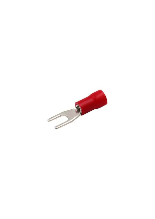 Terminal horquilla 3mm rojo  [UM 1u | 100u]
