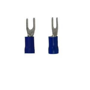 Terminal horquilla 4mm azul  [UM 1u | 100u]