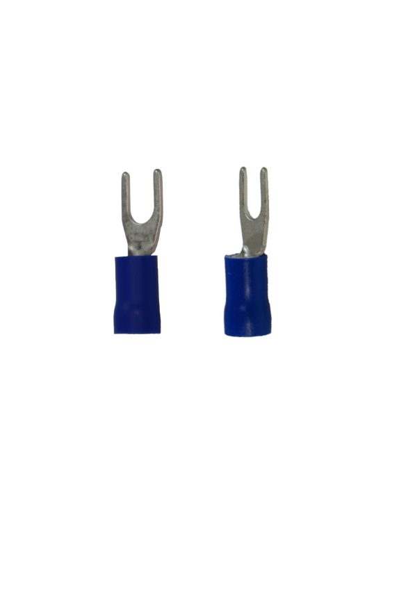 Terminal horquilla 4mm azul  [UM 1u | 100u]