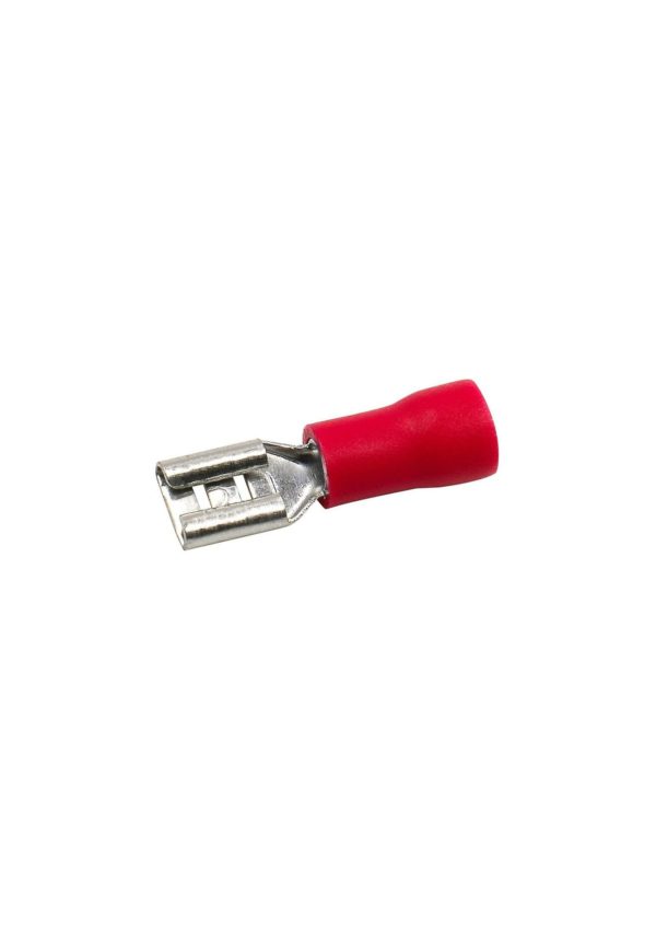 Terminal pala hembra 6.3mm rojo  [UM 1u | 100u]