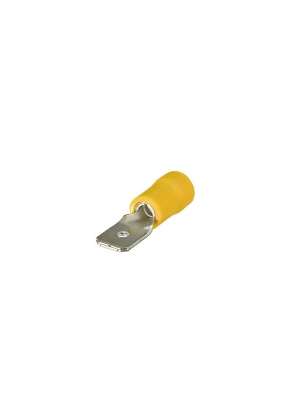 Terminal pala macho 6.3mm amarillo  [UM 1u | 100u]
