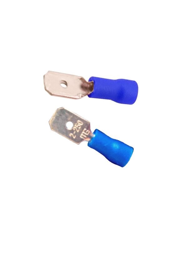 Terminal pala macho 6.3mm azul  [UM 1u | 100u]