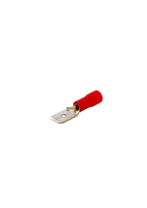 Terminal pala macho 6.3mm rojo  [UM 1u | 100u]
