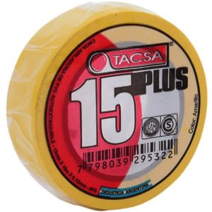 Cinta aisladora Tacsa plus amarilla 10mts  [UM 10u | 150u]
