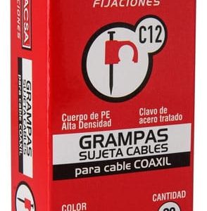 Grampa N12 t.taller 2x2.5mm negra x20  [UM 1u | 20u | 200u]