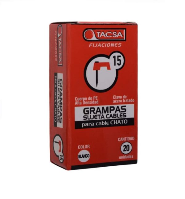 Grampa N15 t.taller 2x4mm blanca x20  [UM 1u | 20u | 200u]
