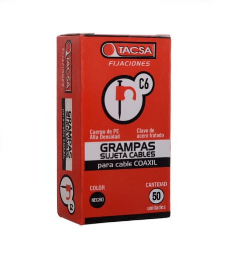Grampa N6 coaxil rg59 negro x50  [UM 1u | 20u | 200u]