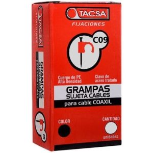 Grampa N9 coaxil rg6 negra x50  [UM 1u | 20u | 200u]