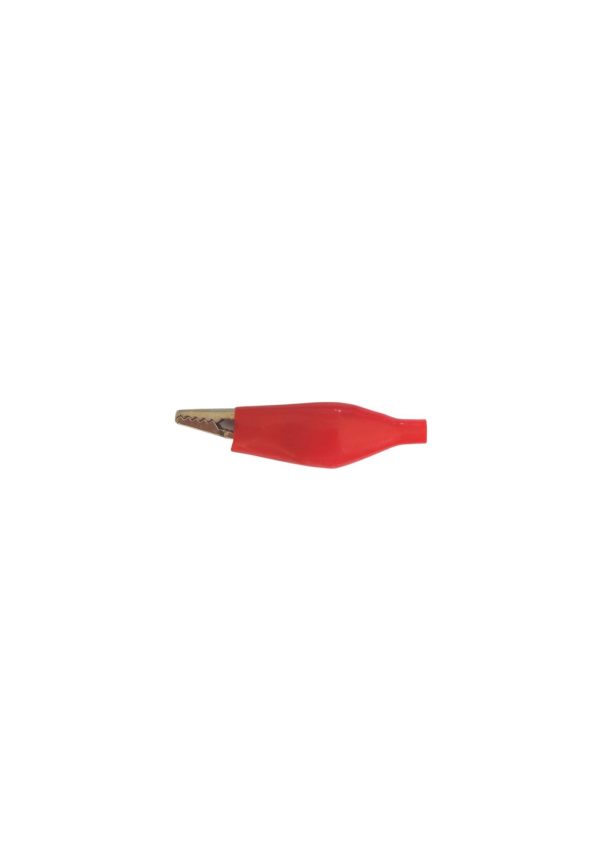 Cocodrilo aislado grande 62mm rojo  [UM 1u  ]