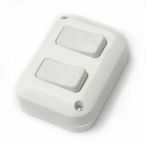 Linea de superficie Taad blanco interruptor doble  [UM 1u | 20u]