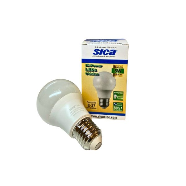 Lampara led clsica 5w calida Sica  [UM 1u | 10u | 50u]