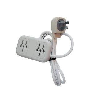 Zapatilla 2 tomas c/cable 1.5mts  [UM 1u | 40u]