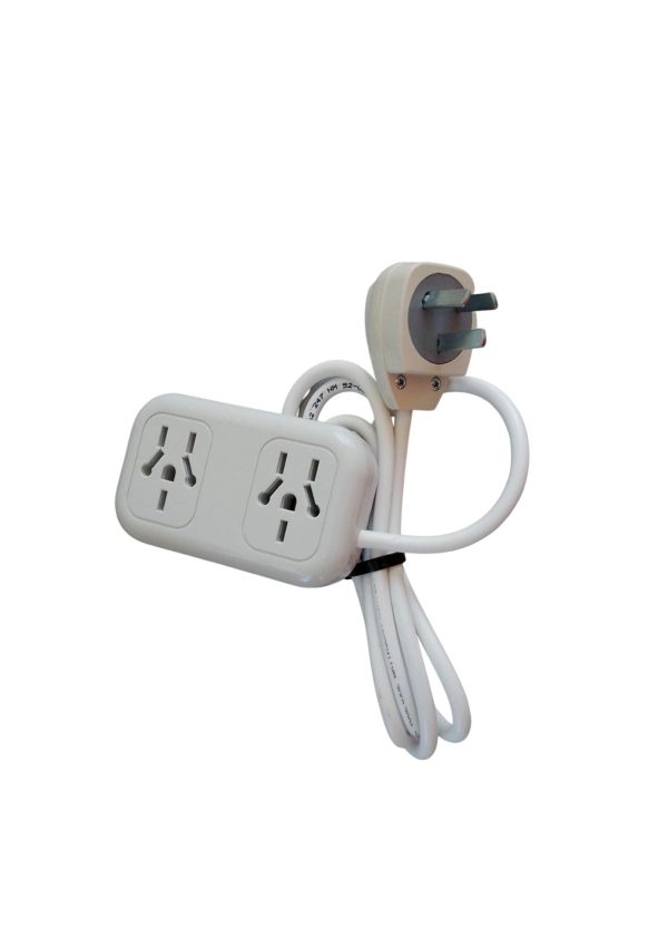 Zapatilla 2 tomas c/cable 1.5mts  [UM 1u | 40u]