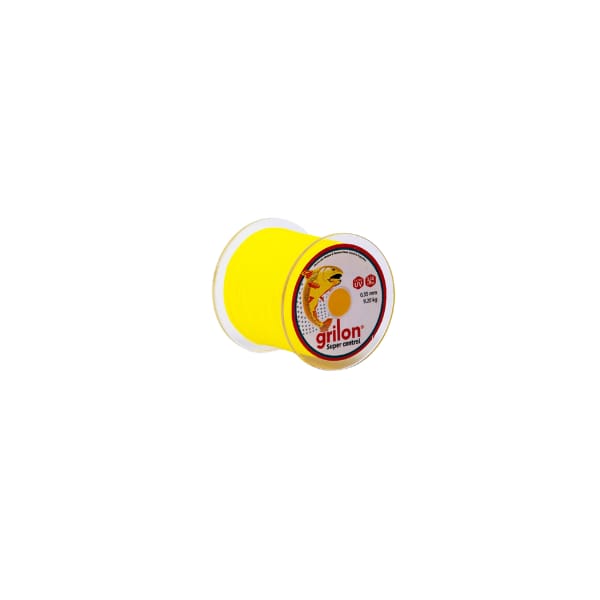 Nylon Grilon p/pesca amarillo 0.35mm bob 1/4lb  [UM 1u |]