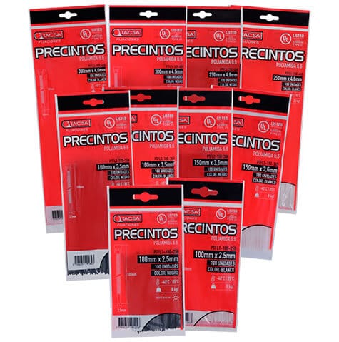 L1 precinto 2.5×100 negro Tacsa  [UM 1u | 250u]
