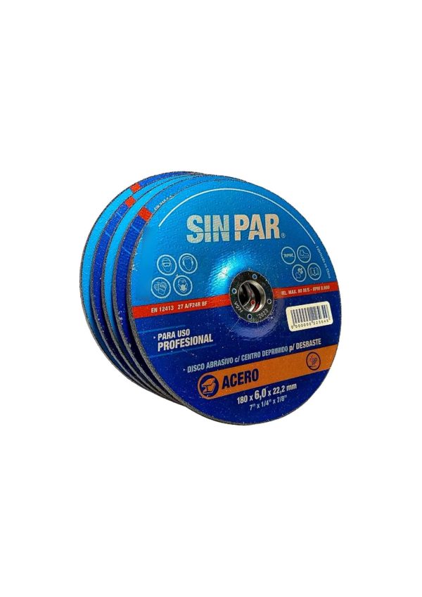 Disco abrasivo p/desbaste 180x6x22.2mm  [UM 1u | 25u]