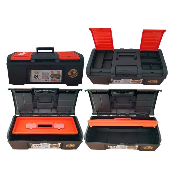 Caja de herramientas c/gavetero 24″ 60x28x26cm  [UM 1u | 4u]