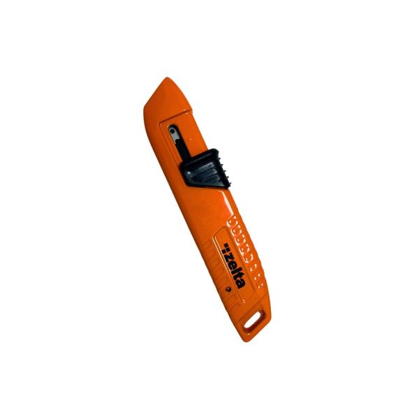 Cutter trapezoidal auto retractil metalico  [UM 1u | 18u | 72u]