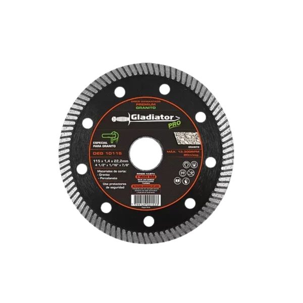 Disco p/granito 115×22.2mm Gladiator  [UM 1u | 100u]