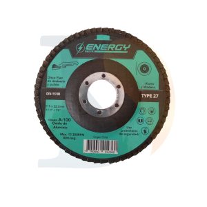 Disco flap p/acero y madera 115x22.2mm G100 Energy  [UM 10u | 20u | 200u]