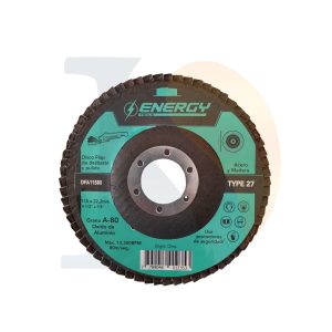 Disco flap p/acero y madera 115x22.2mm G80 Energy  [UM 10u | 20u | 200u]
