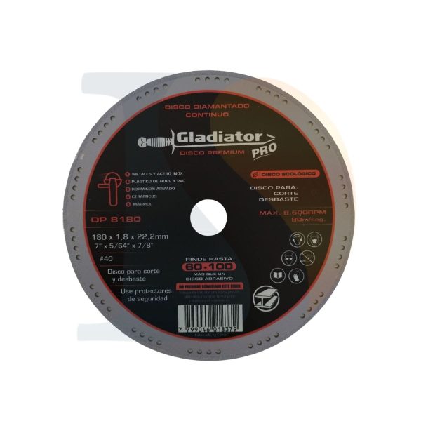 Disco premium 180×1.8×22.2mm Gladiator  [UM 1u | 10u]