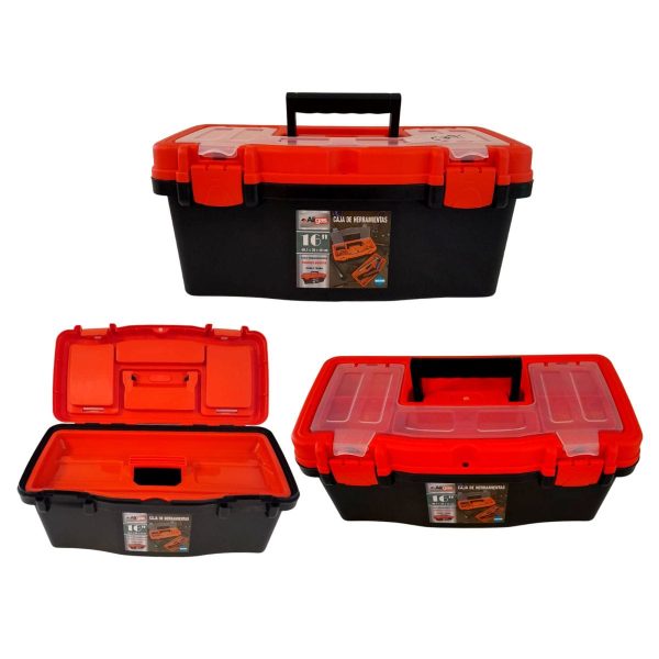 Caja de herramientas 16″ 40.5x20x18cm  [UM 1u | 8u]