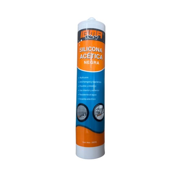 Silicona acetica negra 280ml Igma  [UM 1u | 24u]
