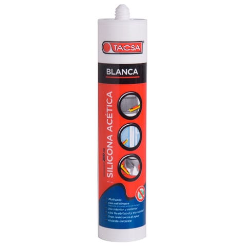 Silicona acetica blanca 280ml  [UM 1u | 24u]