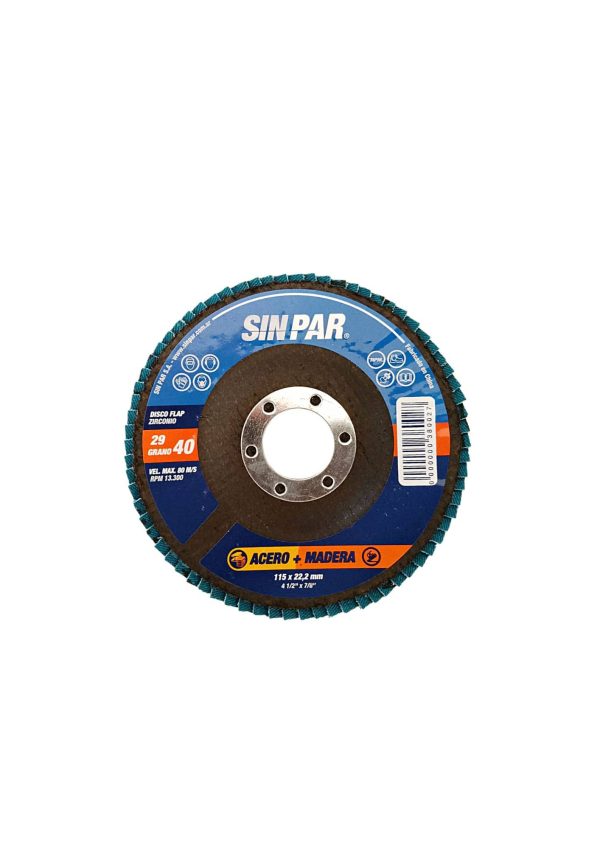 Disco flap zirconio 115×22.2mm G40  [UM 1u | 20u]