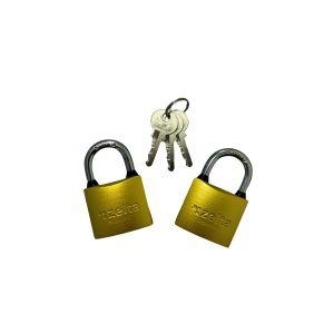 Candado doble 38mm bronce misma llave Zelta  [UM 1u | 12u | 20u]