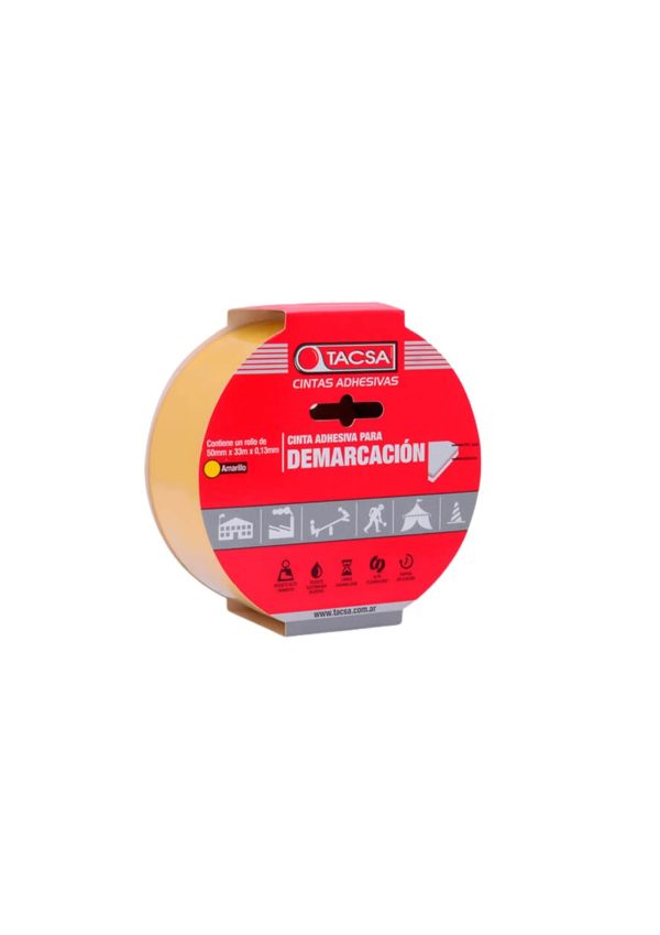 Cinta para demarcacion Tacsa 50×33 amarilla  [UM 1u | 24u]