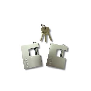 Candado doble 70mm perno pasante misma llave  [UM 1u | 12u | 24u]