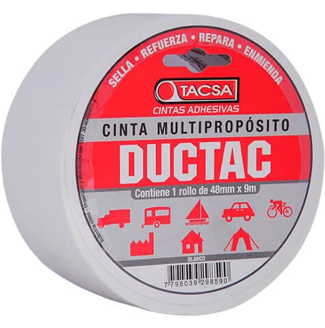 Cinta duc tape 9mts blanca Tacsa  [UM 1u | 48u]