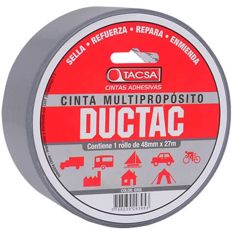 Cinta duc tape 9mts gris Tacsa  [UM 1u | 48u]