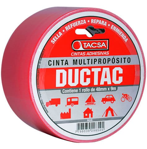 Cinta duc tape 9mts rojo Tacsa  [UM 1u | 48u]