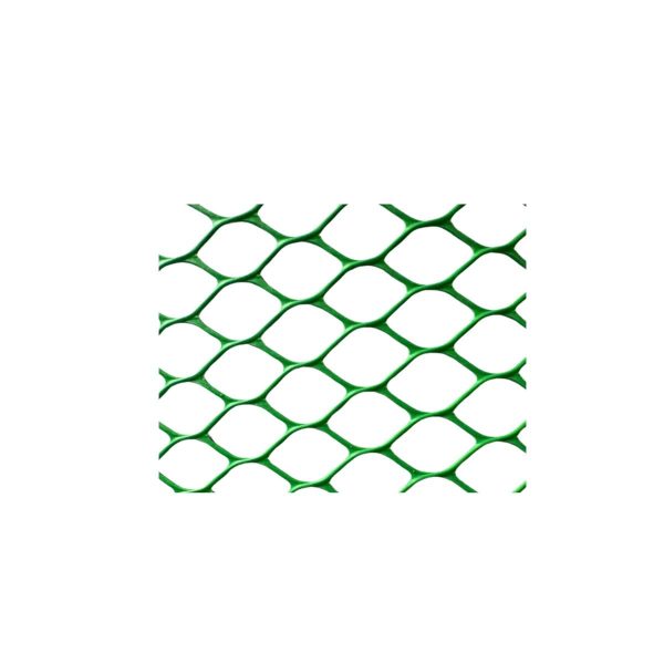 Malla plastica romboidal 15x15mm 1x50mts verde  [UM 1u ]