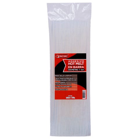 Barra silicona 7mmx300mmx bolsa500g  [UM 1u | 20u]