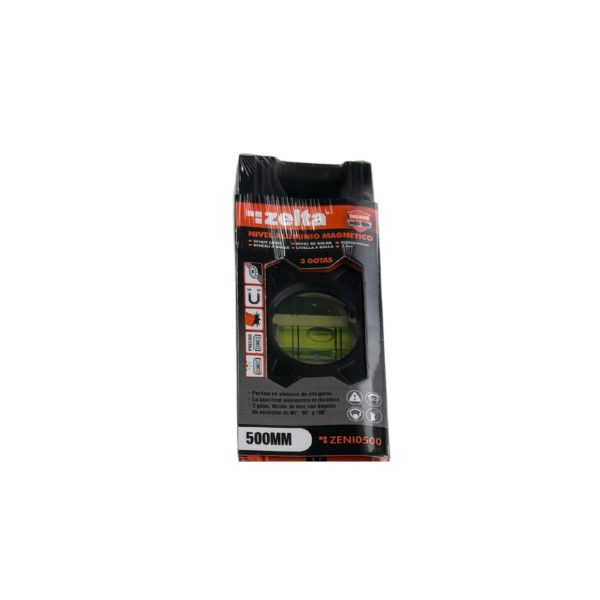 Nivel aluminio magnetico 500mm 3 burbujas Zelta  [UM 1u | 30u]