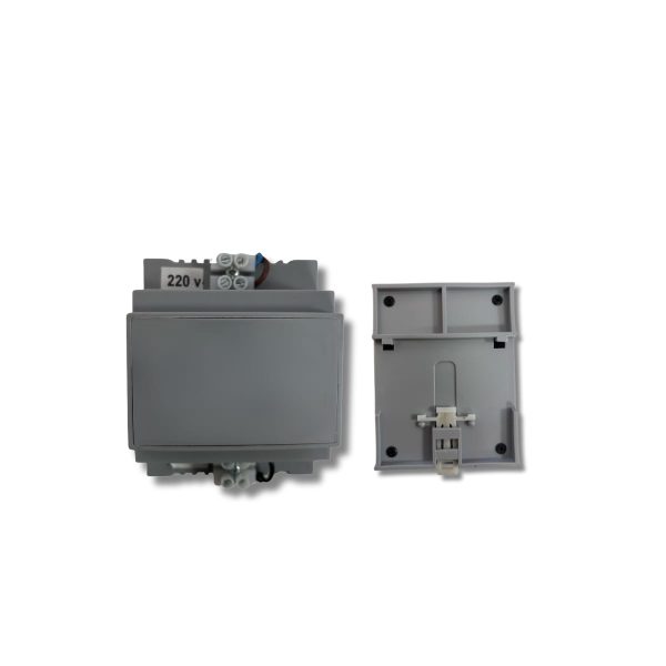 Transformador riel din c/caja-bornera 220/24v 12va  [UM 1u]