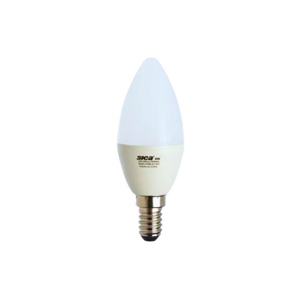 Lampara vela led Sica 4w E14 calida  [UM 1u | 10u | 100u]