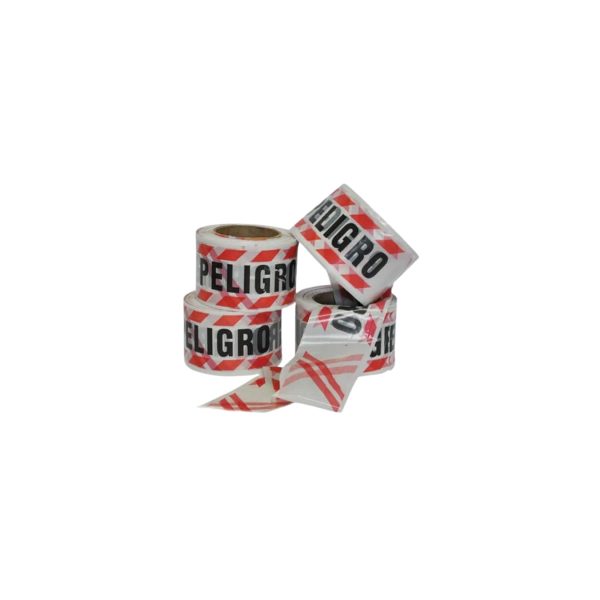 Cinta peligro 8cmx100mts  [UM 1u | 5u | 30u]