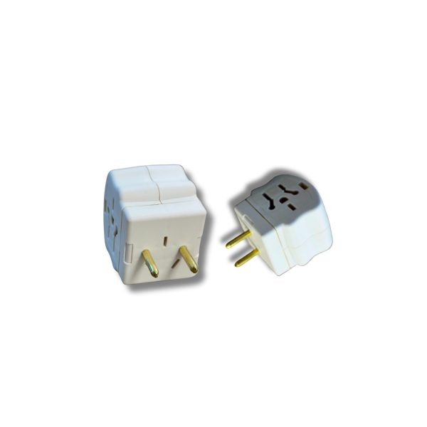 Toma multiple doble redonda blanca  [UM 1u | 150u]