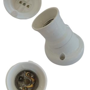 Portalamparas receptaculo curvo 3 piezas blanco  [UM 1u | 100u]