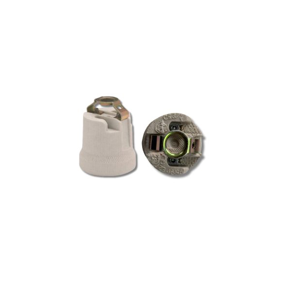 Portalamparas ceramico c/puente  [UM 1u | 400u]