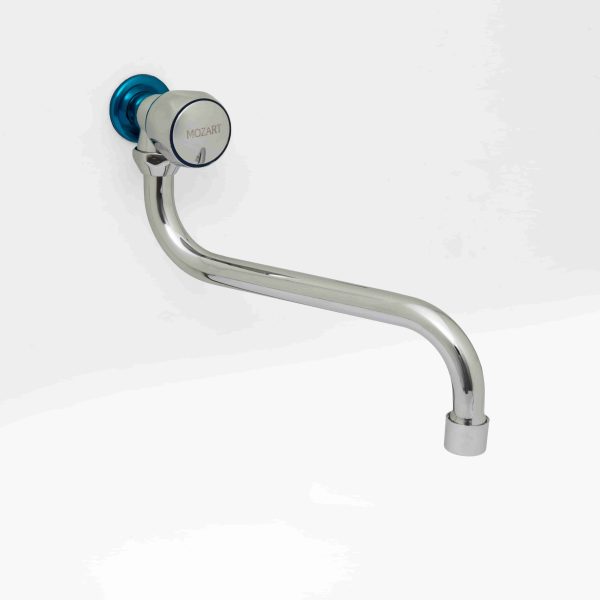 Canilla 1 agua pared pico S metal cabezal bronce  [UM 1u | 48u]
