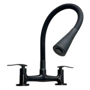 Mezcladora Seul mesada pico flex duchador negra  [UM 1u | 12u]