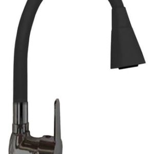 Monocomando Seul pico giratorio flex negra  [UM 1u | 12u]